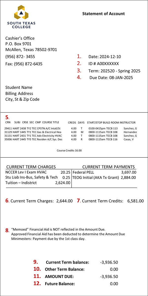 sample bill